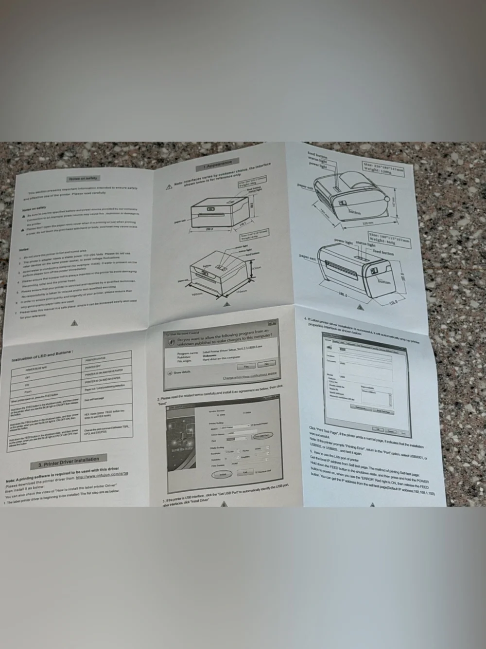 Desk Label Printer AMAZON White